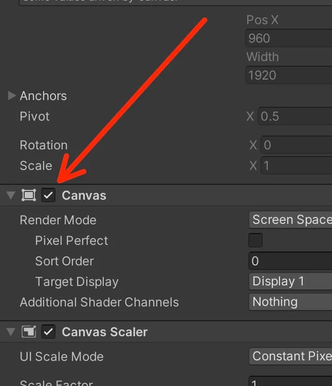How to hide and show an object in unity 