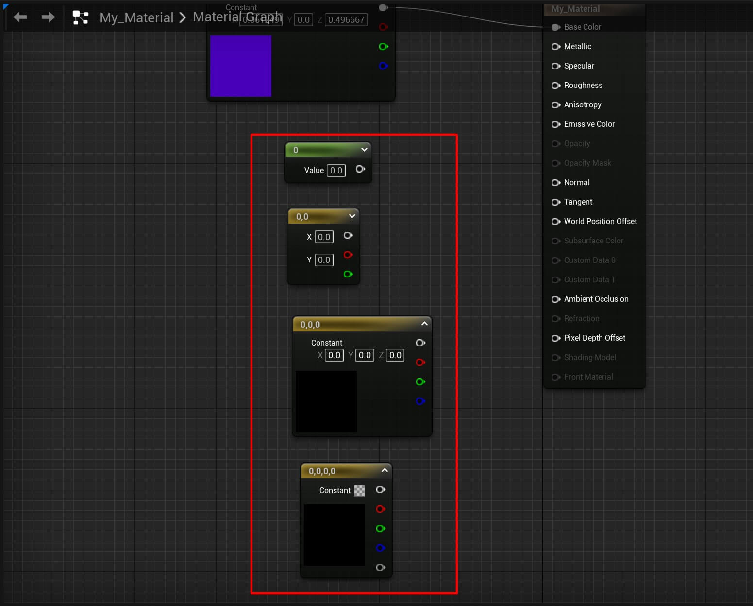 Materials Unreal - 11 - Vector 1, 2, 3, 4